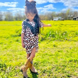 Leopardy Fringe Dress